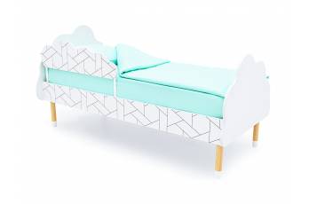 Кровать Stumpa Облако с бортиком рисунок Мозаика