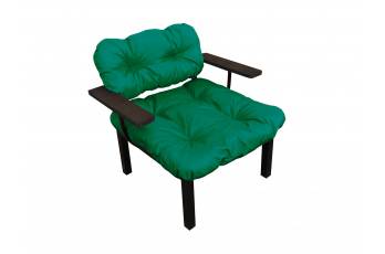 Кресло Дачное зелёная подушка