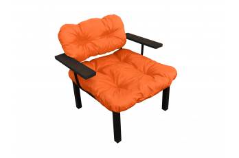 Кресло Дачное оранжевая подушка