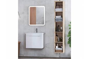 Комплект мебели в ванную Grani 600 белый подвесной