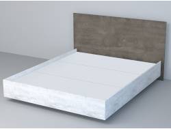 Кровать Эго арт. 031 1600 бетон светлый/камень темный