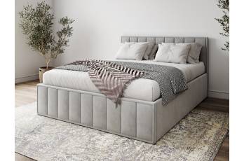 Кровать 1400 Лана серый велюр