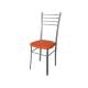 Стул Лайт ДХ-5 на серебряном каркасе обивка апельсин