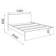 Кровать 1200 Осло модуль М12 с настилом Лайт Белый