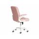 Кресло Lugano Wh ткань teddy розовый