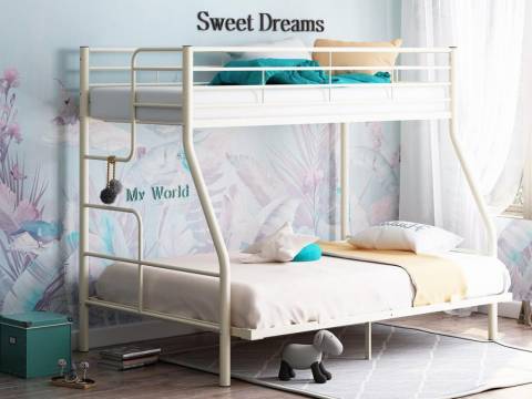 Двухъярусная кровать Гранада-3 140 Слоновая кость