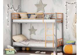 Двухъярусная кровать Севилья-2.01 комбо Серый/Оранжевый