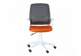Кресло Ирис white стандарт черный/оранжевый