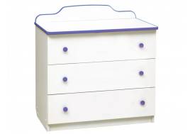 Комод с тремя ящиками Радуга фиолетовый