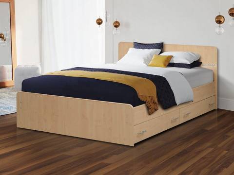 Кровать на уголках № 5 с ящиками полутороспальная ЛДСП