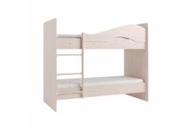 Двухъярусная кровать Мая без ящиков на латофлексах дуб млечный