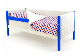 Кровать-тахта мягкая Svogen с бортиком сине-белый