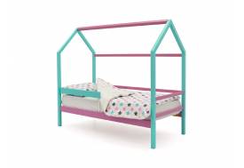 Кровать-домик Svogen с бортиком мятный-лаванда