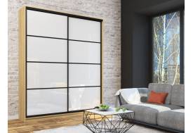 Шкаф-купе Лофт Шк20-60 2000 глубина 600 фасад МДФ белый глянец 3г