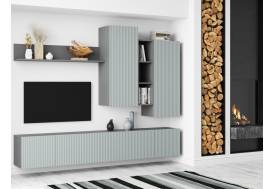 Стенка НМ-001 Сканди МДФ фасад грин грей софт