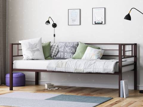 Кровать металлическая Лорка Коричневый