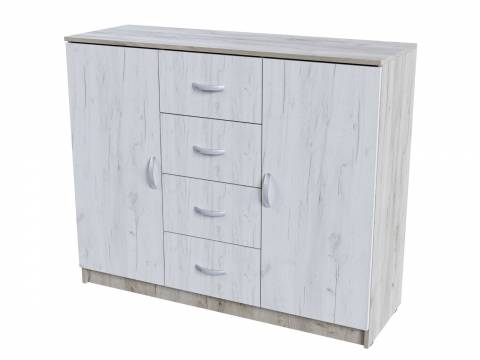 Комод 4 ящика 2 створки 555-М Бася Крафт