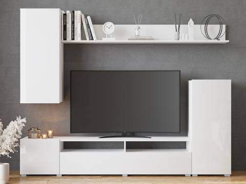 Стенка Лира МДФ Белый