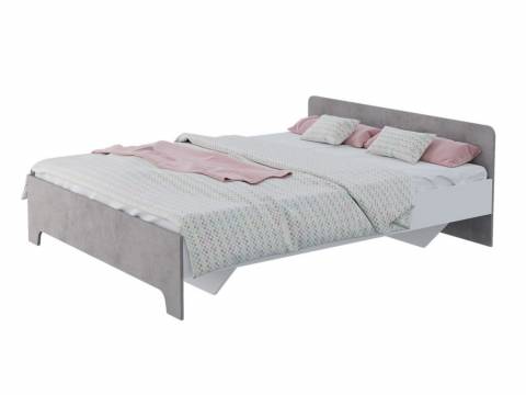 Кровать 1600 Victor Белый-Бетон с ортопедом