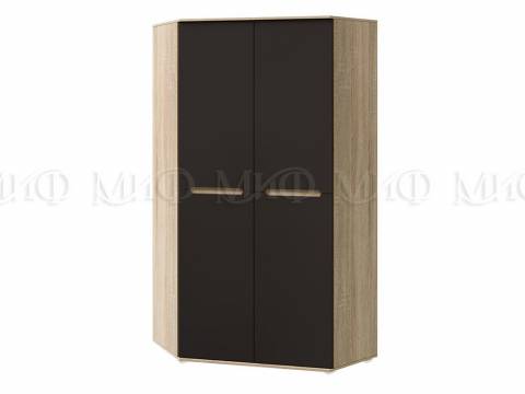 Шкаф угловой универсальный Ким Графит софт, сонома