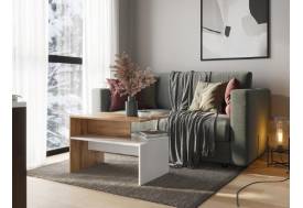 Стол журнальный Парус белый/вотан