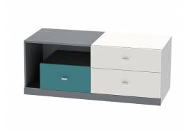 Тумба Клео Т-1 графит, миндаль, океан