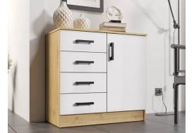 Комод К800-1Д ЛДСП вотан/белый гладкий