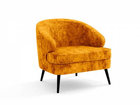 Кресло Марсель микровелюр фреска горчица