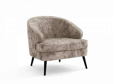 Кресло Марсель микровелюр фреска пепельный