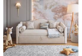 Кровать софа Лея 900 велюр крем/латте