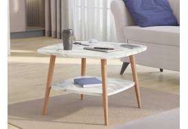 Стол журнальный Квадро Белый мрамор