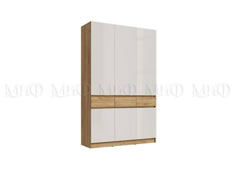 Шкаф 3-х створчатый Роджина Белый глянец