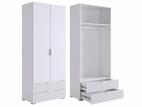 Шкаф двухдверный 108.01 Зефир белый