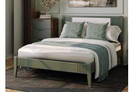 Кровать Бетти 1600 Оливковый/Велюр светлый