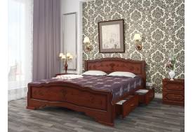 Кровать Карина-6 с 2-мя ящиками 1600 Орех
