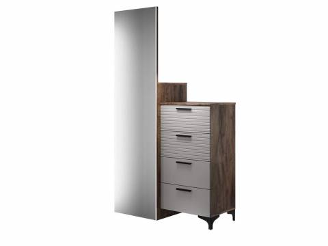 Комод с зеркалом Брента Таксус-Жемчуг