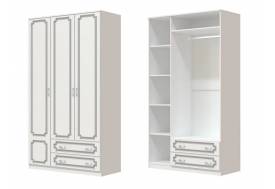 Шкаф ШР-3 платье и бельё без зеркала Лак Белый жемчуг