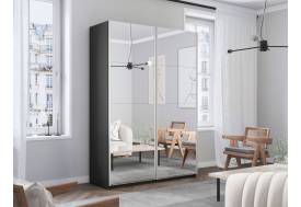 Шкаф-купе Прайм 2-х дверный 1600 два зеркала Серый Диамант