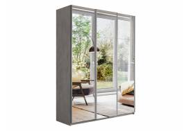 Шкаф-купе Прайм 3-х дверный 1800 три зеркала Бетон