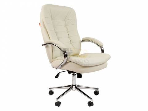 Офисное кресло Chairman 795 Россия натуральная кожа/экокожа белая N