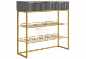 Обувница Классная 1 графит матовый/золото