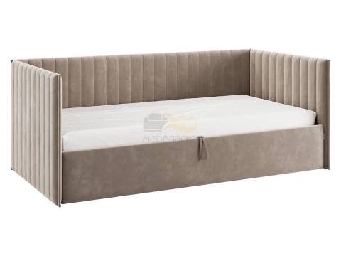 Кровать-софа с подъемным механизмом Твикс цвет велюра латте