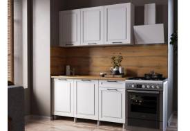 Кухня Аликанте 1500 МДФ Белый снег без столешницы