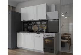 Кухня Ривьера 1500 МДФ Карбон Фарфор без столешницы