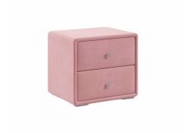 Тумба прикроватная Твист микровелюр розовый