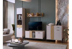 Гостиная Доминика кашемир/дуб крафт золотой