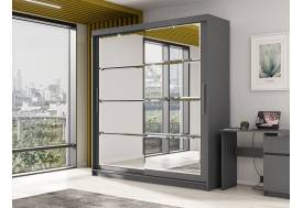 Шкаф-купе ШКП-3 2.0м Серия 2 МАКС Графит серый