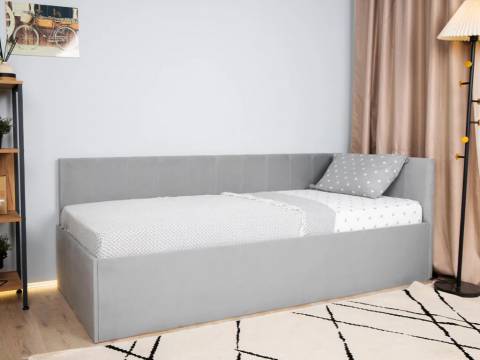 Кровать с подъемным механизмом Касли Серый Velutto 52