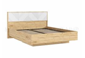 Кровать парящая 1600 Ирис (с ПМ) Браш Вайт/Дуб Крафт