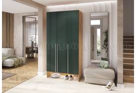 Прихожая Луна шкаф 3-х створчатый Браш Мени Грин, Дуб Крафт